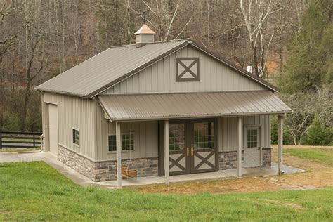 metal shop in front of house|morton metal houses.